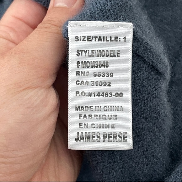 James Perse Sweater cashmere knit short sleeve womens Blue (small) quiet luxury - Picture 8 of 8